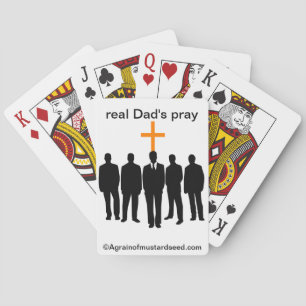 Real Dad's Pray Father's Day Playing Cards