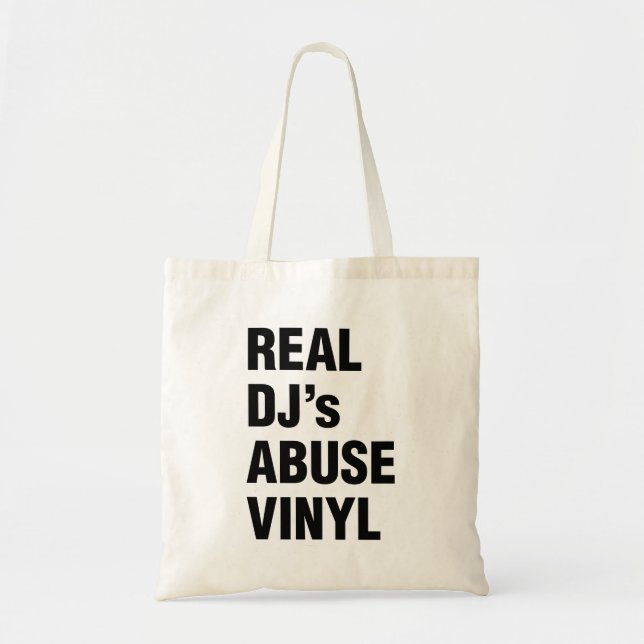 REAL DJ's ABUSE VINYL Tote Bag (Front)