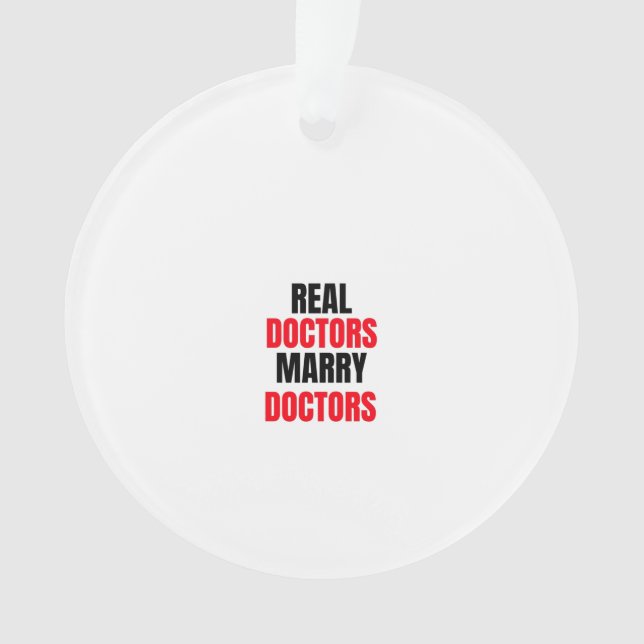 real doctors marry  doctors ornament (Front)