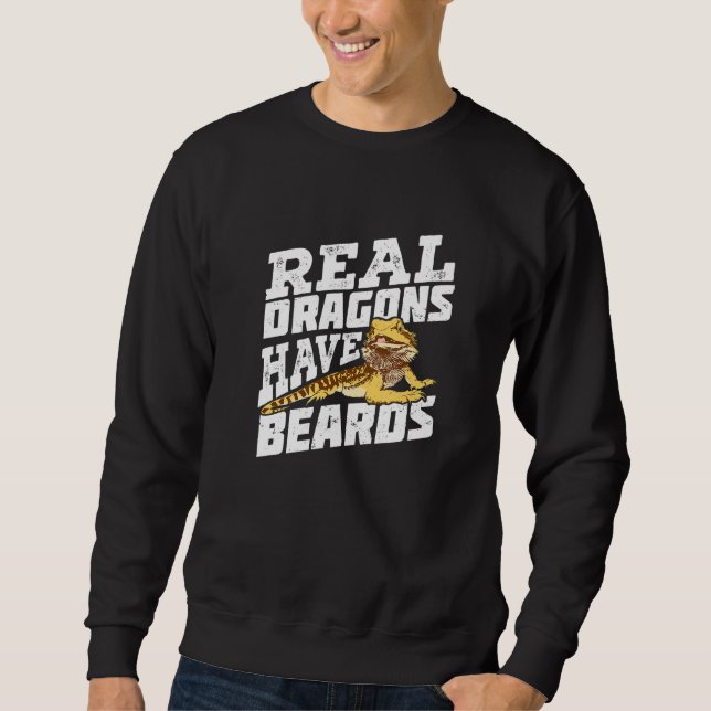 Real Dragons Have Beards Bearded Dragon Premium Sweatshirt (Front)