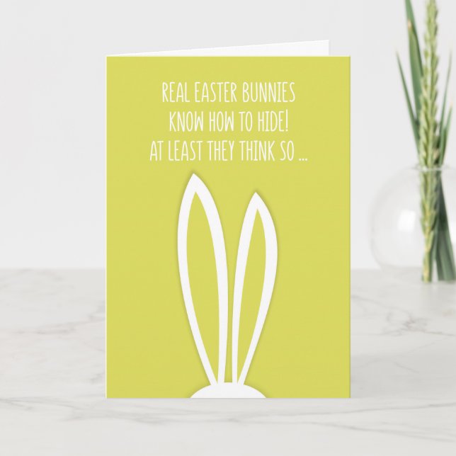 Real Easter bunny funny Easter Holiday Card (Front)