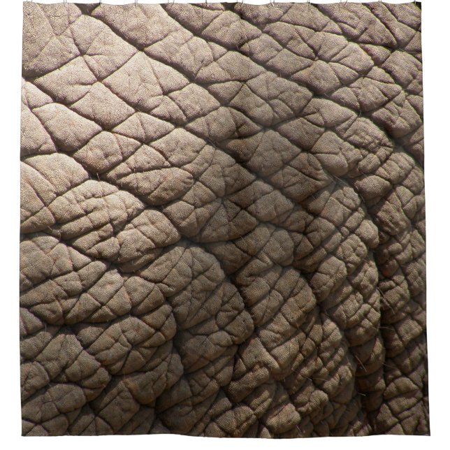 Real Elephant Skin Texture, Wrinkled. Shower Curtain (Front)