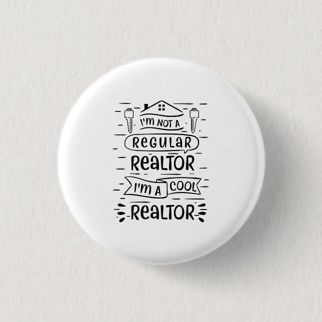 Real Estate Agent 3 Cm Round Badge (Front)