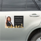 Real estate agent black gold photo city skyline