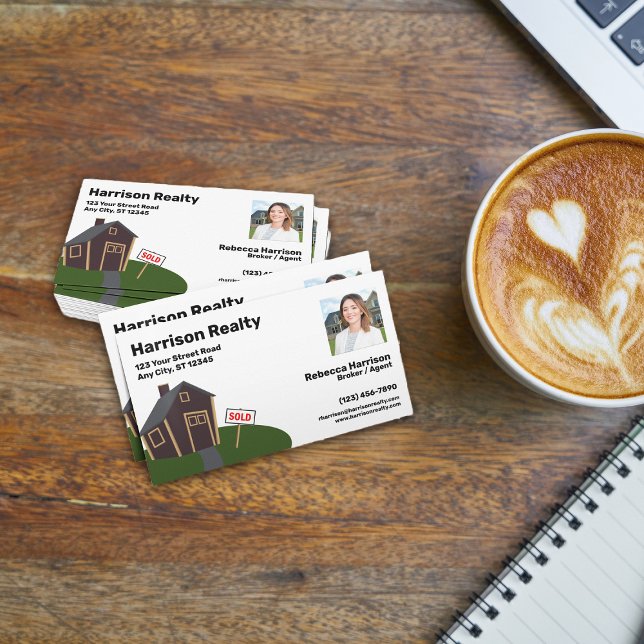 Real Estate Agent / Broker Professional Business Card (Creator Uploaded)