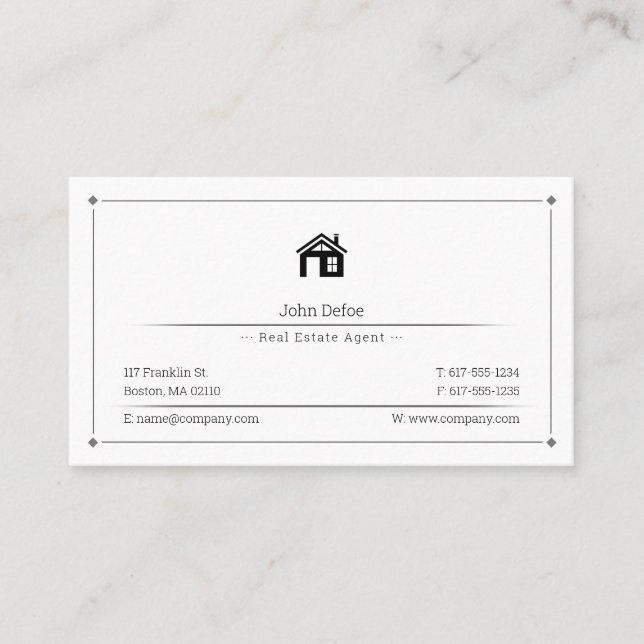Real Estate Agent Business Card (Front)