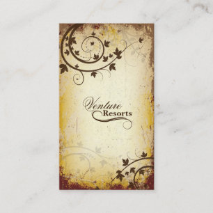 Real Estate Agent Business Card Vintage Brown