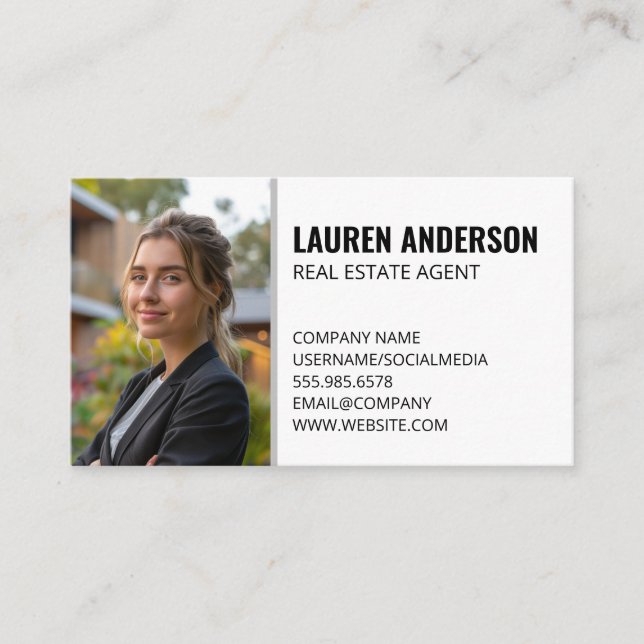 Real Estate Agent | Business Woman Card (Front)