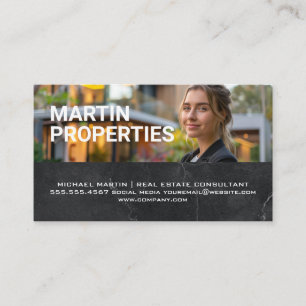 Real Estate Agent Business Woman Properties Card