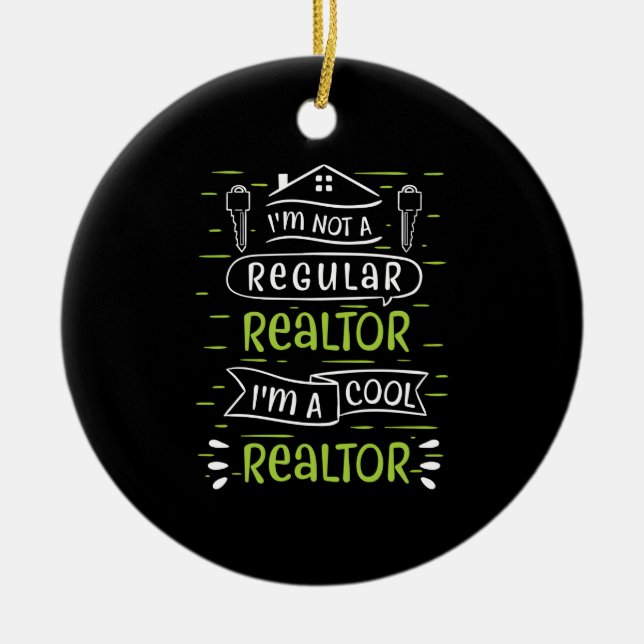 Real Estate Agent Ceramic Tree Decoration (Front)