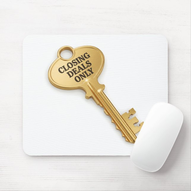 Real Estate Agent Closing Deals Only Office Mouse Pad (With Mouse)
