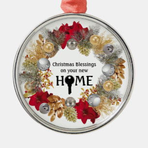 Real Estate Agent Closing Gift Christmas Favour Bo Metal Tree Decoration