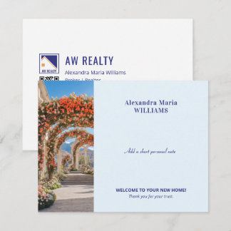 Real Estate Agent Closing Gift Welcome Home Photo Card