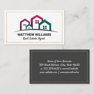 Real Estate Agent Community of Homes Business Card