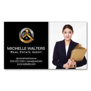 Real Estate Agent Custom Agent Picture Magnetic Business Card