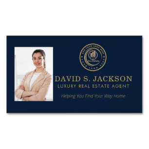 Real Estate Agent Custom Logo Property Branding Magnetic Business Card