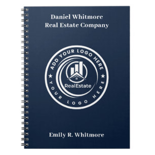 Real Estate Agent Custom Logo Property Branding Notebook