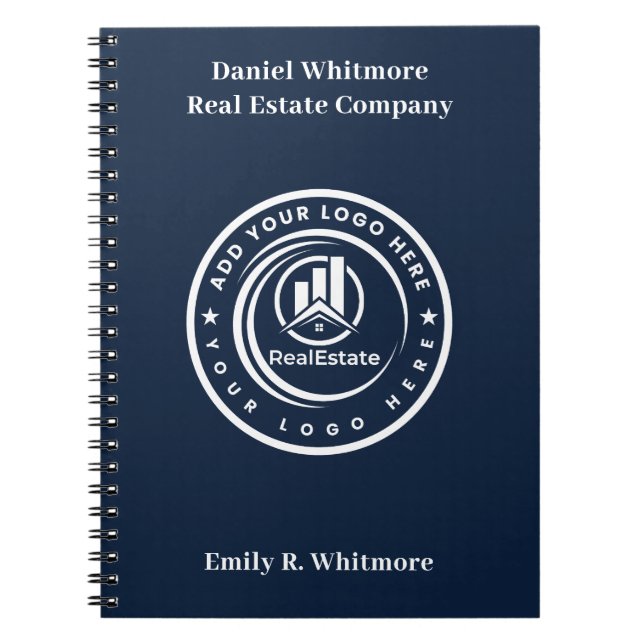 Real Estate Agent | Custom Logo Property Branding Notebook (Front)