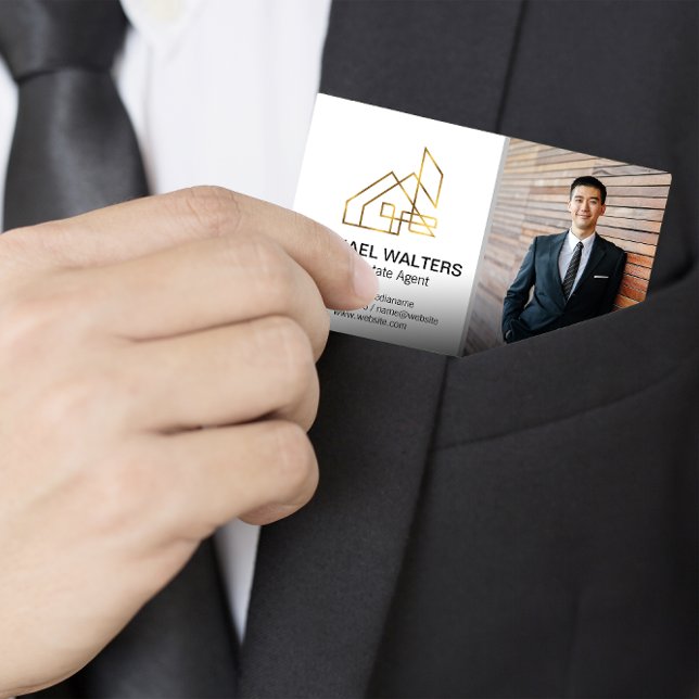 Real Estate Agent | Custom Pic Business Man Business Card (Creator Uploaded)