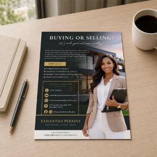 Real Estate Agent Flyer Modern Realtor Marketing