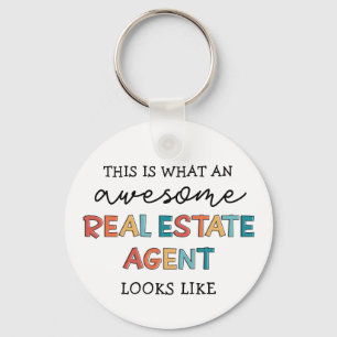 Real Estate Agent Funny Awesome Realtor Gifts Key Ring