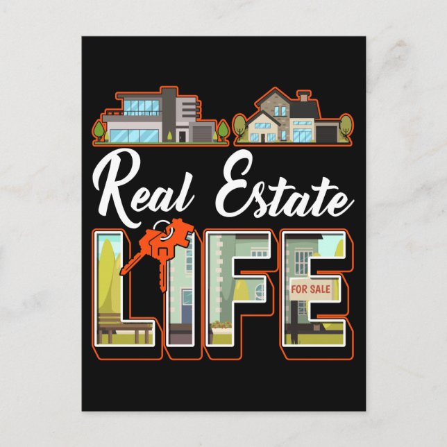 Real Estate Agent Funny Broker Investor Postcard (Front)