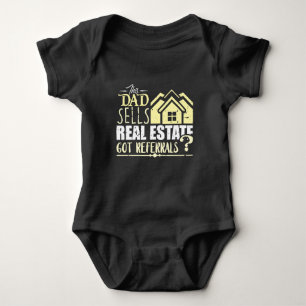 Real Estate Agent Funny Realtor Dad Baby Bodysuit