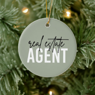 Real Estate Agent Gifts for Realtor Ceramic Tree Decoration