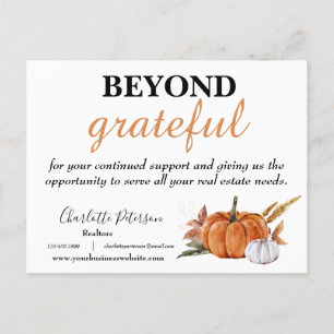Real Estate Agent Happy Thanksgiving  Holiday Postcard