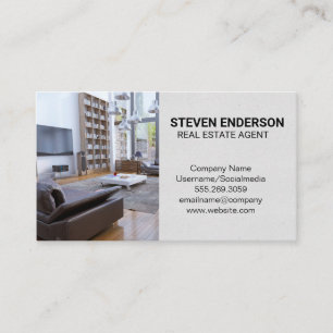 Real Estate Agent Home Interior Business Card