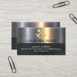 Real Estate Agent Home Keys Logo Business Card