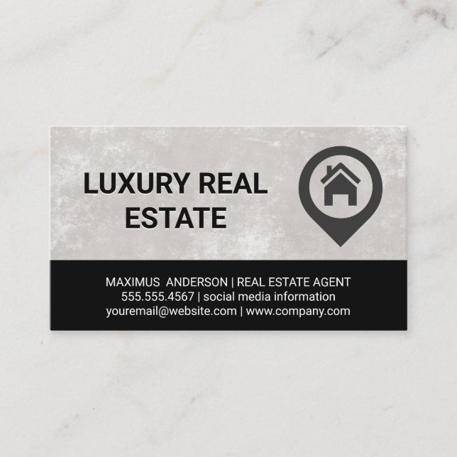 Real Estate Agent | Home Logo Business Card (Front)