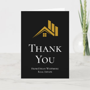 Real Estate Agent House Business Thank You Card