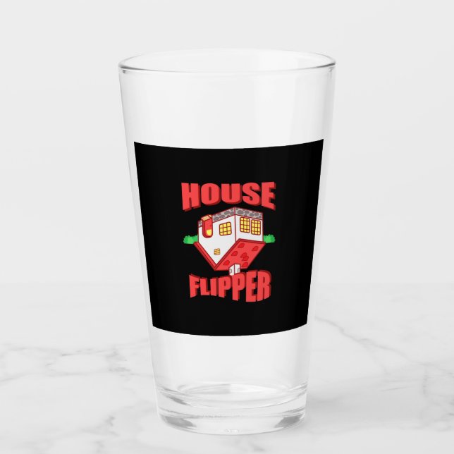 Real Estate Agent House Flipper Glass (Front)