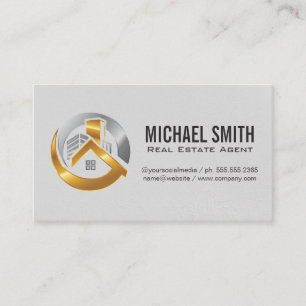 Real Estate Agent House Logo Business Card