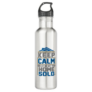Real Estate Agent Keep Calm Gag 710 Ml Water Bottle