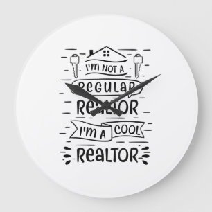 Real Estate Agent Large Clock