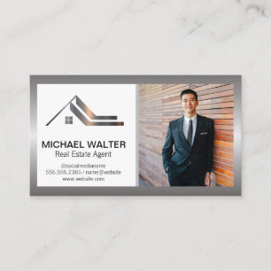 Real Estate Agent Logo Business Man Business Card
