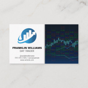 Real Estate Agent Logo   Day Trading Stocks Business Card