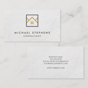 Real Estate Agent Logo Wall Texture Business Card
