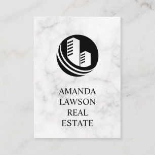 Real Estate Agent Marble Executive Luxury Appointment Card