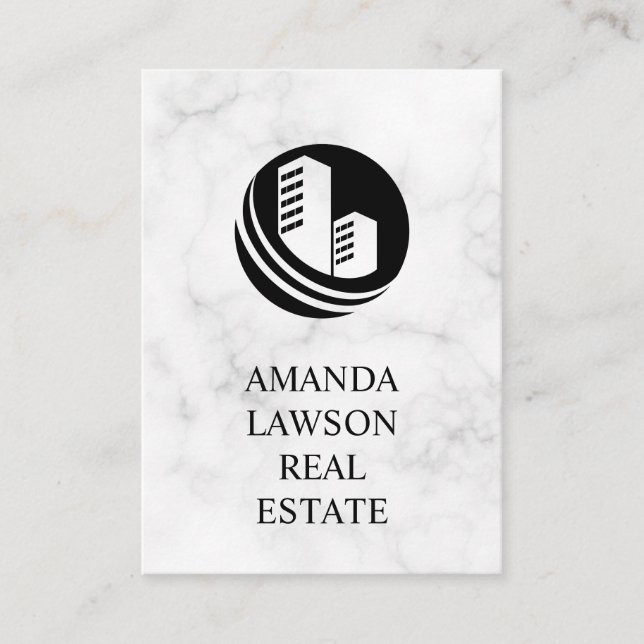 Real Estate Agent | Marble | Executive Luxury Appointment Card (Front)
