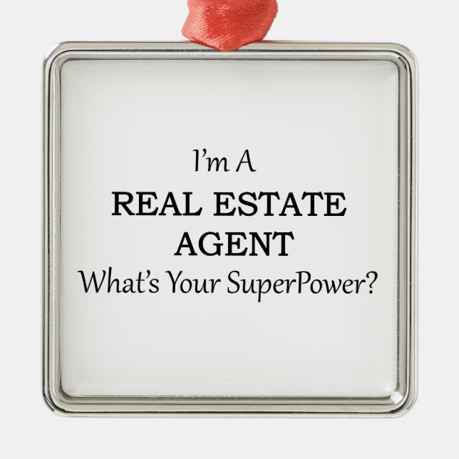 REAL ESTATE AGENT METAL TREE DECORATION (Front)