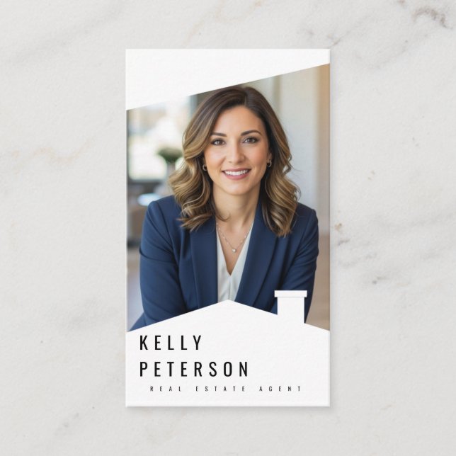 Real Estate Agent Minimalist Business Card (Front)