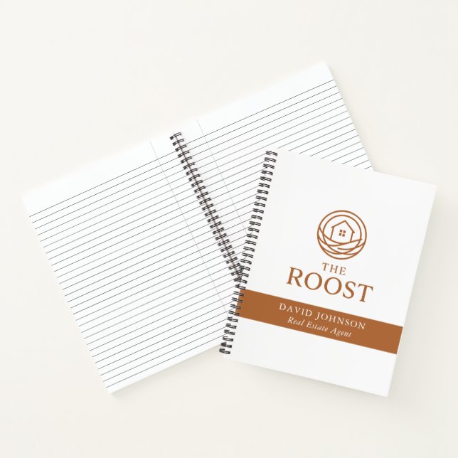 Real Estate Agent Modern Professional  Logo Notebook (Inside)