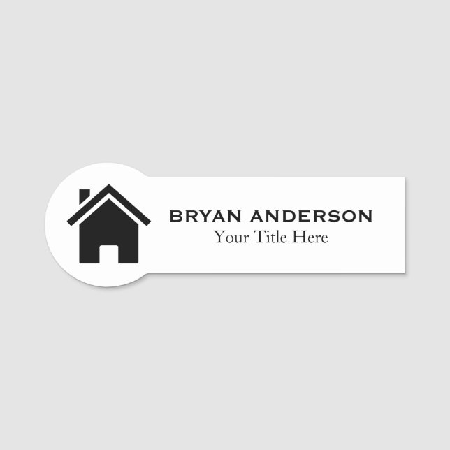 Real Estate Agent Name Tag (Front)