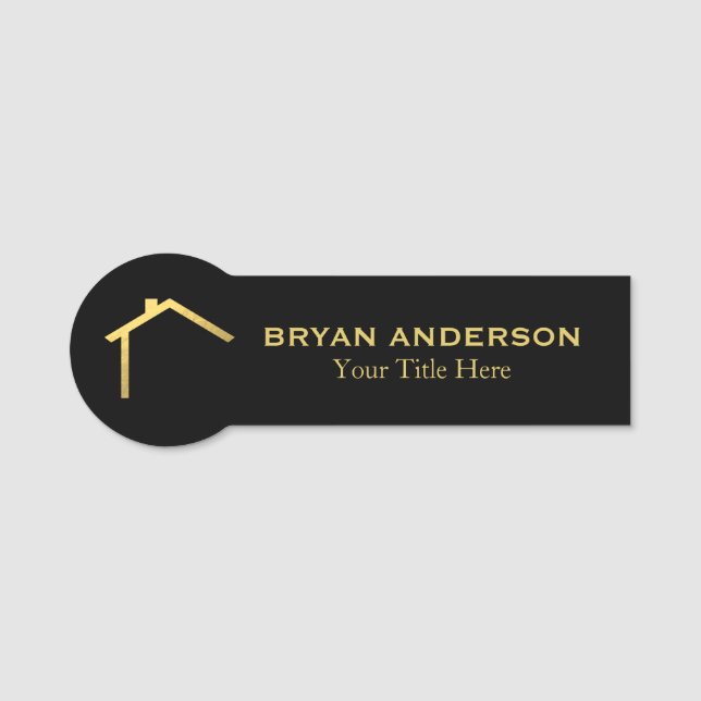 Real Estate Agent Name Tag (Front)