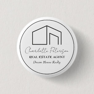  Real Estate Agent Name Tag Simple 3 Cm Round Badge