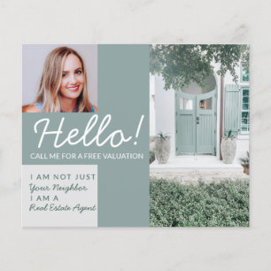Real Estate Agent neighbour HELLO calling CARD