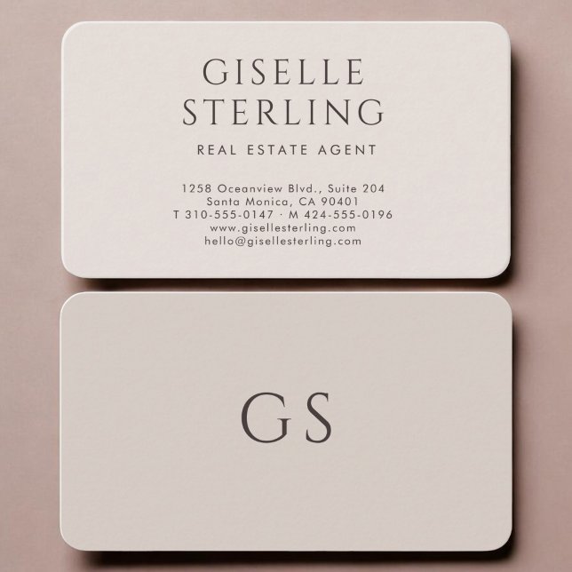 Real Estate Agent Neutral  Business Card (Creator Uploaded)